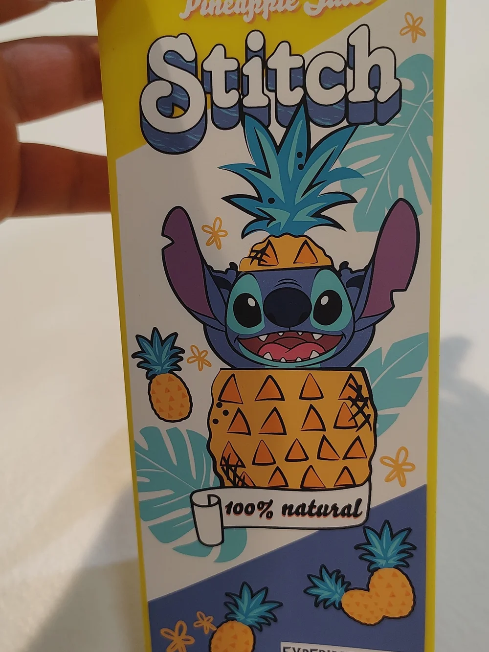 Disney Stitch Pineapple Juice Pencil Case Pouch Silicone Zipper New w/ Tag
